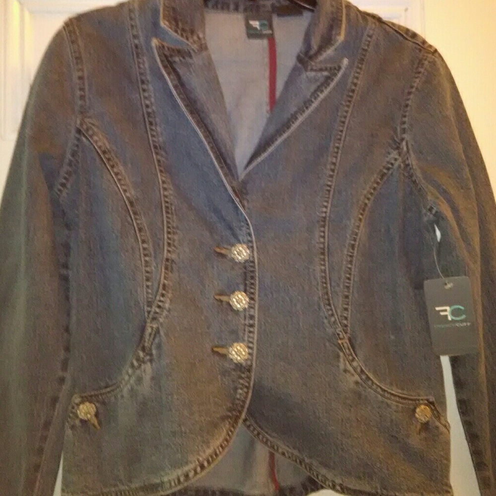 Womens French Cuff Denim Jacket
